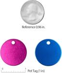 AUEAR, 10 Pack Round Shape Pet ID Tag Blank for Dog Cat Double Sided 25mm Name Phone Number Charm Personalized Jewelry Making (10 Colors)