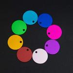 AUEAR, 10 Pack Round Shape Pet ID Tag Blank for Dog Cat Double Sided 25mm Name Phone Number Charm Personalized Jewelry Making (10 Colors)