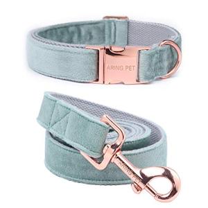 ARING PET Dog Collar and Leash, Velvet Dog Collar and Leash Set, Soft & Comfy, Adjustable Collars for Dogs