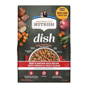 Rachael Ray Nutrish Dish Premium Natural Dry Dog Food, Beef & Brown Rice Recipe with Veggies, Fruit & Chicken, 11.5 Pounds (18146700)
