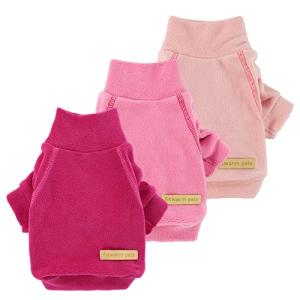 Fitwarm 3 Pack Classic Fleece Dog Sweater, Turtleneck Dog Sweatshirt, Dog Winter Clothes for Small Dogs Girl, Pet Pullover Jumper, Cat Apparel, Pink, Rose, Baby Pink, Medium