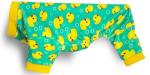 Paiaite Dog Pajamas Onesie: Comfortable Four-Legged Apparel for Small, Medium, & Large Dogs, Polyester Material for Comfort, Wrinkle Resistance, Moisture Wicking, and Stretchiness Yellow Duck S