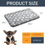 Dog Bed Mat - Comfortable Kennel Pad, Multi-Purpose Crate Bed for Dogs & Cats, Soft Support (Gray, S(24 * 18 * 1.5))