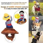 Dog Costumes Pet Cowboy Rider Costumes Pet Knight Style with Doll and Hat Clothes Puppy Halloween Novelty Funny Cosplay Apparel Accessories Outfits for Small Medium Dogs Cats (Large)