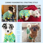 Paiaite Dog Pajamas Onesie: Comfortable Four-Legged Apparel for Small, Medium, & Large Dogs, Polyester Material for Comfort, Wrinkle Resistance, Moisture Wicking, and Stretchiness Yellow Duck S