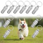 AUEAR, Pet ID Tags Name Address Cell Phone Number Stainless Steel Personalized Dog Cat Small Animal Barrel Tube Anti-Lost (10 Pack)
