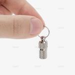 AUEAR, Pet ID Tags Name Address Cell Phone Number Stainless Steel Personalized Dog Cat Small Animal Barrel Tube Anti-Lost (10 Pack)