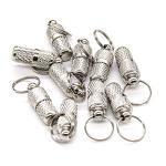 AUEAR, Pet ID Tags Name Address Cell Phone Number Stainless Steel Personalized Dog Cat Small Animal Barrel Tube Anti-Lost (10 Pack)