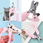 10PCS Cat & Dog Grooming Kit, Self-Cleaning Brush Removes Loose Hair, Pet Bath Brush, Massage Glove, Nail Clipper, Flea Comb