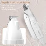 Vankoo 2 in 1 Dog & Cat Nail Clippers & Trimmers with LED Lights, Splash Guard - Pet Hair Trimmer for Around Paws, Ear, Eye,Face, Rump Rechargeable & IPX7 Waterproof Grooming Supplies for Dog, Cat