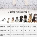 KSIIA Washable Dog Bed Deluxe Plush Dog Crate Beds Comfy Kennel Pad Anti-Slip Pet Sleeping Mat for Large, Jumbo, Medium, Small Dogs Breeds, 23" x 18", Gray