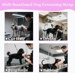 Urciwos Pet Grooming Loop and Belly Strap for Dogs with Extension Strap, Nylon Restraint Noose Adjustable Slip Rope Dog Grooming Supplies for Dog Grooming Arm and Pet Grooming Table - 3 Pack