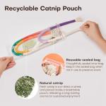 Potaroma Cat Toys Chew Ropes 3Pcs with Refillable Natural Catnip, Safe Teeth Cleaning Toy for Indoor Kittens, Interactive Cat Nip Kitty Toys for All Breeds 19.5 Inches