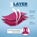 Best Pet Supplies Voyager Mesh Dog Breathable Harness Reflective Stitching, All Weather Adjustable for Walking Training, or Running - Heavy Duty & Durable, Harness (Fuchsia), S