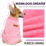 3 Pack Dog Sweaters for Small Dogs Girl Boy Winter Fleece Clothes Warm Soft Dog Sweatshirt Outfit for Dogs Cats Pet Apparel (Pink+Rose+Purple, X-Small)