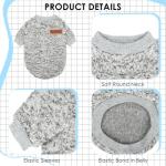 3 Pack Dog Sweaters for Small Dogs Girl Boy Winter Fleece Clothes Warm Soft Dog Sweatshirt Outfit for Dogs Cats Pet Apparel (Navy Blue+Grey+Light Blue, Medium)