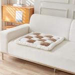 Awjcsv Washable Dog Bed, Plush Dog Crate Beds Comfy Pad, Anti-Slip Pet Mat for Medium, Small Dogs Breeds (Brown, 27.6" L x 27.6" W x 2.3" Th)