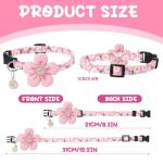3 Pack Dog Collar and Leash Set, Puppy Collar and Leash Adjustable Floral Dog Collars for Small Dogs Soft Pet Collar for Puppy Small Dogs