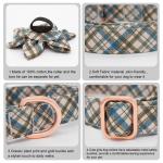 Hilkycton Plaid Dog Collar Leash Set with Bow Tie Adjustable Cute Puppy Collar with Durable Metal Buckle Girls Boys Dog Collar for Small Medium Large Dogs Vintage-M