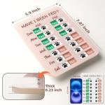 Dog Feeding Reminder, Dog Fed Sign Tracker -Daily Am/Pm Chart Slider Sign for Pet Fed and Pill Reminder, Easy to Use On Fridge Or Wall with Adhesive and Magnet,Pet Supplies