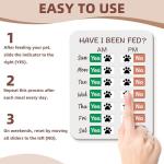 Dog Feeding Reminder, Dog Fed Sign Tracker -Daily Am/Pm Chart Slider Sign for Pet Fed and Pill Reminder, Easy to Use On Fridge Or Wall with Adhesive and Magnet,Pet Supplies