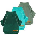 Fitwarm 3 Pack Fleece Sweater, Turtleneck Sweatshirt, Winter Clothes for Small Dogs & Cats, Pet Pullover Jumper, Cat Apparel, Dark Green, Teal Green, Olive Green, Medium