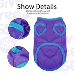 Color-Blocked Dog Tank Top with Playful Heat Transfer Designs – Lightweight Polyester Shirt for Small,MediumDogs, Perfect for Casual Outings.I Give Free Kisses Deep Purple XS