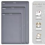 MateeyLife Silicone Cat & Dog Food Mat for Floors Waterproof, Anti-Slip Dog Bowl Mats for Food and Water, Pet Feeding Mats with Lip to Prevent Spills, Pet Placemat for Messy Drinkers to Protect Floors