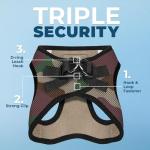 Best Pet Supplies Voyager Step-in Air Harness - All Weather Mesh, Reflective, No Pull Harness for Dogs, Cats - Secure with Hook & Loop Fastener, Buckle, Double D-Rings - Army/Black Trim, S