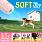 Mini ultrasonic dog bark deterrent device, effectively stops unwanted barking with 50ft Long Range,pain free training & behavior aid for indoor/outdoor use,rechargeable portable dog barking stopper