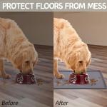MateeyLife Silicone Cat & Dog Food Mat for Floors Waterproof, Anti-Slip Dog Bowl Mats for Food and Water, Pet Feeding Mats with Lip to Prevent Spills, Pet Placemat for Messy Drinkers to Protect Floors
