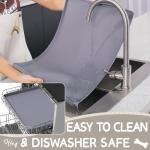 MateeyLife Silicone Cat & Dog Food Mat for Floors Waterproof, Anti-Slip Dog Bowl Mats for Food and Water, Pet Feeding Mats with Lip to Prevent Spills, Pet Placemat for Messy Drinkers to Protect Floors