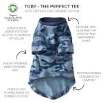 Pet Passion Multipack 100% Organic Cotton Dog Short Sleeve T-Shirt Pet Tees for All Breeds, Camo-Navy, Small