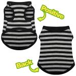 Paiaite 6-Piece Striped Shirt Set: Cotton Sleeveless Puppy Dog Shirts, Breathable Pet Apparel Tank Tops, Colorful Sweatshirts for Small & Medium Dogs