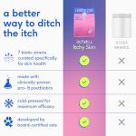 GutWell Itchy Skin - Dog Itching Skin Relief & Seasonal Allergy Itch Relief for Dogs - Promotes Skin Hydration, Elasticity & Healthy Barrier with Triple-biotic Blend, Zinc, & Vitamin E - 60 Scoops