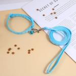 Giantree 3 Pcs Dog Collar and Leash Set, Nylon Puppy Collar and Leash Set, Puppy Collars with Bell Paw Print, Quick Release Buckle Adjustable Training Rope for Small Dogs Pet Cat Kitten