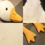 Nixegym Large Plush White Duck Dog Toy, Realistic Goose Design Dolls Suitable for Dogs Chew and Play, Best Indoor Puppies and Senior Pups (50cm 19.69inch)