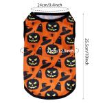 choyaxo 4pcs Dog Shirts Sleeveless Printed Pet Vest for Chiuahaha Small Medium Dogs Halloween