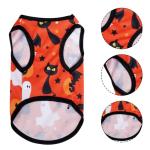 choyaxo 4pcs Dog Shirts Sleeveless Printed Pet Vest for Chiuahaha Small Medium Dogs Halloween
