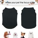 Dog Shirts Pet Clothes Blank Clothing, 3pcs Puppy Vest T-Shirt Sleeveless Costumes, Doggy Soft and Breathable Apparel Outfits for Small Extra Small Medium Dogs and Cats