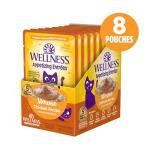 Wellness Appetizing Entrées Mousse Adult Wet Cat Food, Natural, Protein-Rich, Grain Free, 1.4 Ounce Pouch, 8 Pack (Chicken Recipe)