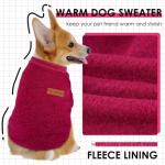 2 Pack Dog Sweaters for Small Dogs Girl Boy Winter Fleece Clothes Warm Soft Dog Sweatshirt Outfit for Dogs Cats Pet Apparel (Wine Red+Green, Small)