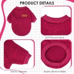 2 Pack Dog Sweaters for Small Dogs Girl Boy Winter Fleece Clothes Warm Soft Dog Sweatshirt Outfit for Dogs Cats Pet Apparel (Wine Red+Green, Small)