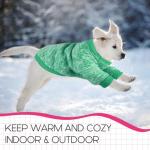 2 Pack Dog Sweaters for Small Dogs Girl Boy Winter Fleece Clothes Warm Soft Dog Sweatshirt Outfit for Dogs Cats Pet Apparel (Wine Red+Green, Small)