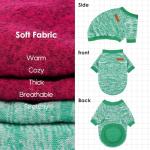 2 Pack Dog Sweaters for Small Dogs Girl Boy Winter Fleece Clothes Warm Soft Dog Sweatshirt Outfit for Dogs Cats Pet Apparel (Wine Red+Green, Small)