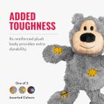 KONG - Wild Knots Bear - Internal Knotted Ropes and Minimal Stuffing for Less Mess - for Small/Medium Dogs (Assorted Colors)