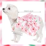 choyaxo Floral Dog Dress Cute Dog Skirt Pet Dress Summer Pet Clothes for Puppy Small Cats