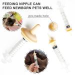 CYG&CL 14 Pack Pet Nursing Feeding Kit Pet Feeding Syringe for Cats Nipple for Kittens Nipple for Puppies Kitten Bottle Feeding Kit for Newborn Squirrels, Rabbits, Small Animals and Wildlife