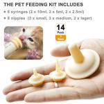 CYG&CL 14 Pack Pet Nursing Feeding Kit Pet Feeding Syringe for Cats Nipple for Kittens Nipple for Puppies Kitten Bottle Feeding Kit for Newborn Squirrels, Rabbits, Small Animals and Wildlife