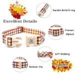 Elegant little tail Dog Collar with Leash, Fall Plaid Pet Collar Leash Adjustable Collar for Small Medium Large Dogs Soft Puppy Collars with Quick Release Buckle Girl Boy Dog Collars